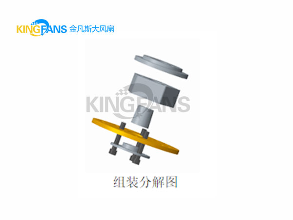 工業(yè)大風(fēng)扇內(nèi)錐與電機(jī)連接